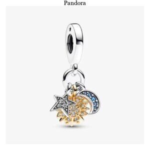 Pandora Two-tone Celestial Triple Dangle Charm